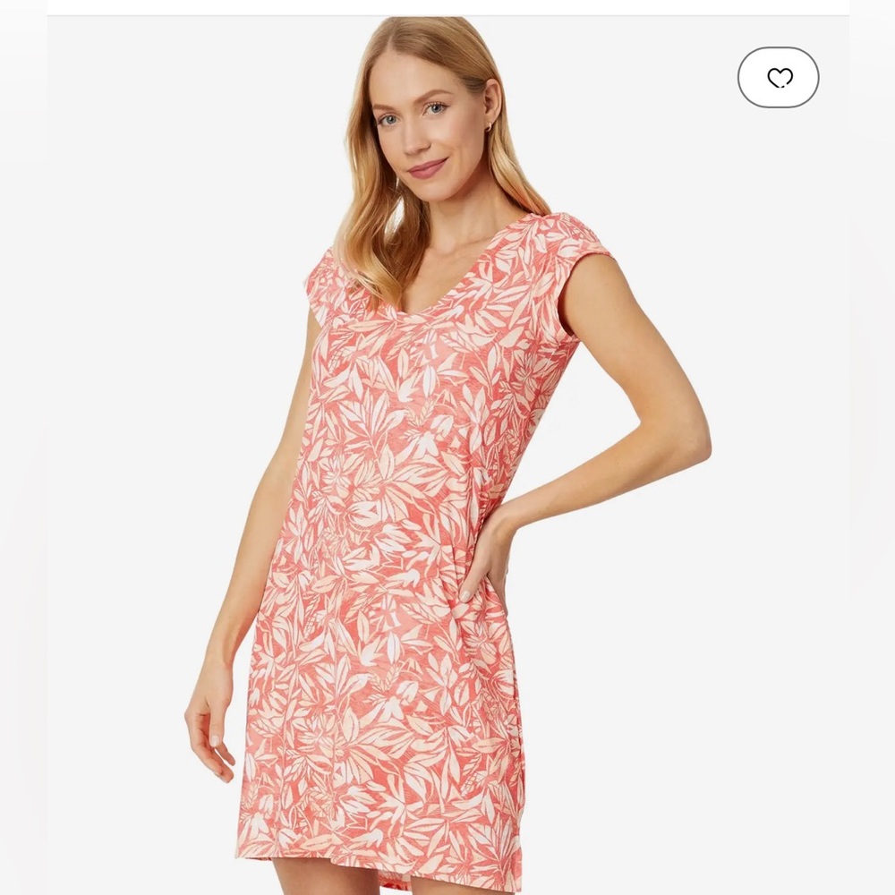 NWT L.L. Bean Small SunSmart® UPF 50+ Cover-Up Dress, Bright Peach and …